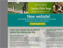 Tablet Screenshot of cancercurefordogs.com